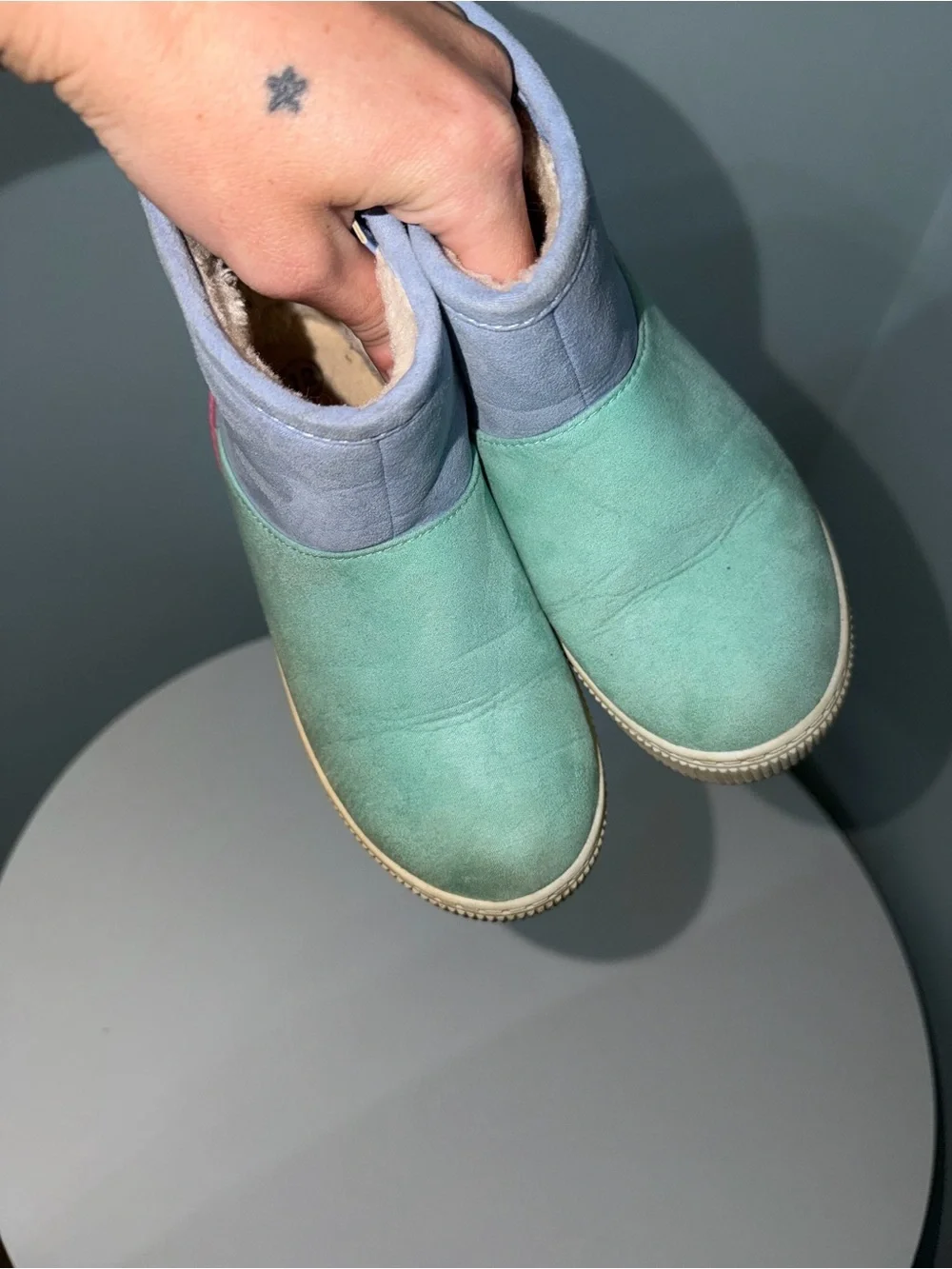 Cat & Jack Colorblock Kids Ankle Boots in Mint, Lavender & Pink